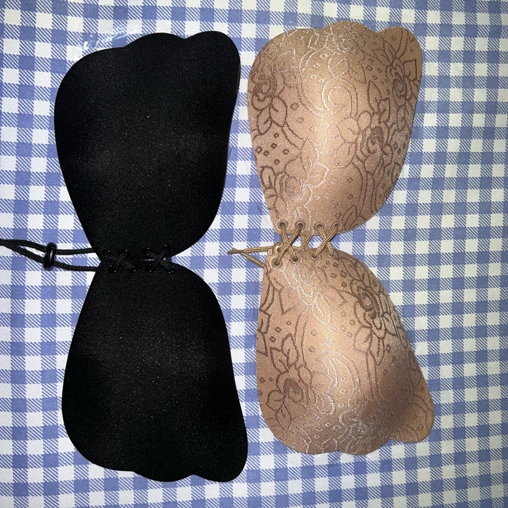 Size D sticky bras with adjuster